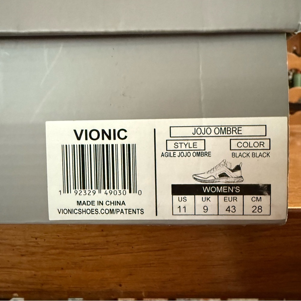 Vionic comfort walking Black Sneakers size 11 - Picture 4 of 5